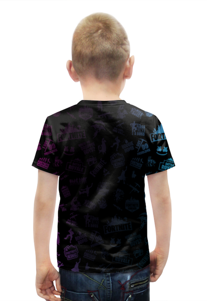 Заказать детскую футболку в Москве. Футболка с полной запечаткой для мальчиков Fortnite, DJ Yonder от geekbox - готовые дизайны и нанесение принтов.