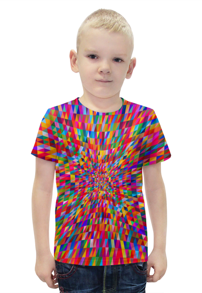 Заказать детскую футболку в Москве. Футболка с полной запечаткой для мальчиков Абстракция треугольники от THE_NISE  - готовые дизайны и нанесение принтов.