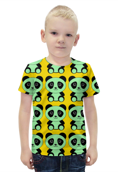 Заказать детскую футболку в Москве. Футболка с полной запечаткой для мальчиков Панда от mimiart  - готовые дизайны и нанесение принтов.