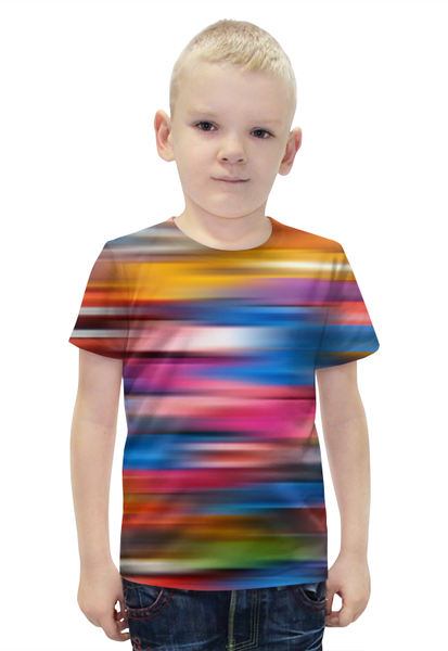 Заказать детскую футболку в Москве. Футболка с полной запечаткой для мальчиков Краски радуги от THE_NISE  - готовые дизайны и нанесение принтов.