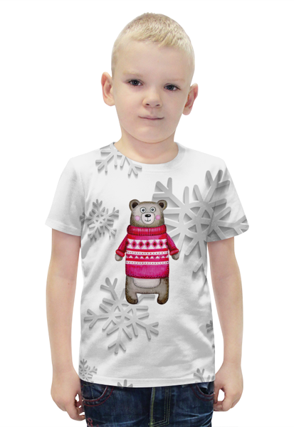 Заказать детскую футболку в Москве. Футболка с полной запечаткой для мальчиков медведь от THE_NISE  - готовые дизайны и нанесение принтов.
