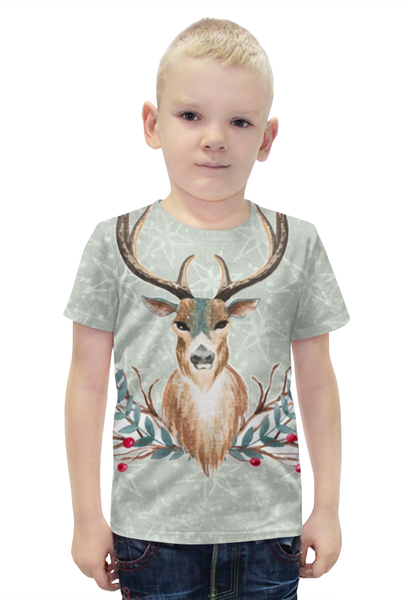 Заказать детскую футболку в Москве. Футболка с полной запечаткой для мальчиков Deer (олень) от Илья Щеблецов - готовые дизайны и нанесение принтов.