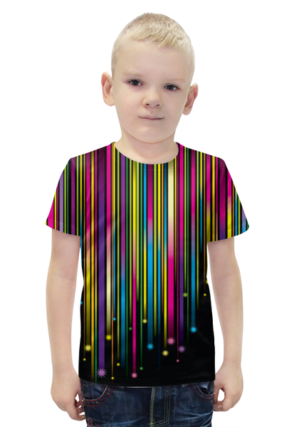 Заказать детскую футболку в Москве. Футболка с полной запечаткой для мальчиков Падение звезд от Niq=D - готовые дизайны и нанесение принтов.