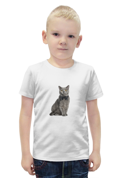 Заказать детскую футболку в Москве. Футболка с полной запечаткой для мальчиков  Котик от THE_NISE  - готовые дизайны и нанесение принтов.