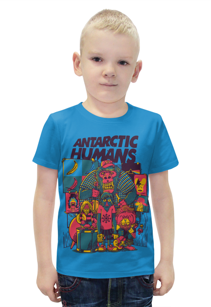 Заказать детскую футболку в Москве. Футболка с полной запечаткой для мальчиков Antarctic Humans от Leichenwagen - готовые дизайны и нанесение принтов.