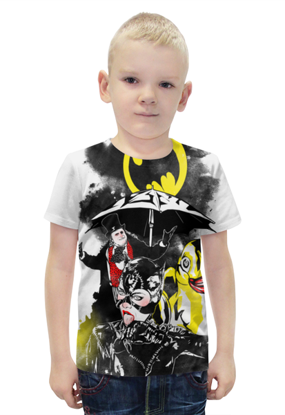 Заказать детскую футболку в Москве. Футболка с полной запечаткой для мальчиков Gotham от ПРИНТЫ ПЕЧАТЬ  - готовые дизайны и нанесение принтов.