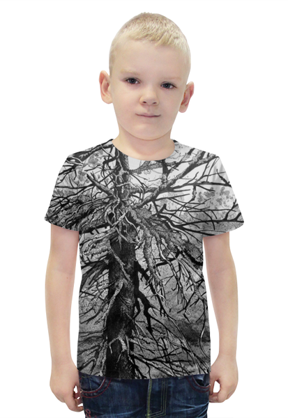 Заказать детскую футболку в Москве. Футболка с полной запечаткой для мальчиков "Старое дерево" от Максим Кашин - готовые дизайны и нанесение принтов.