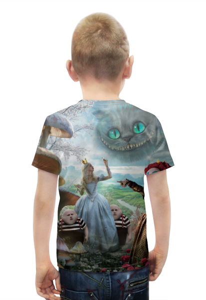 Заказать детскую футболку в Москве. Футболка с полной запечаткой для мальчиков Алиса в стране чудес от skynatural - готовые дизайны и нанесение принтов.