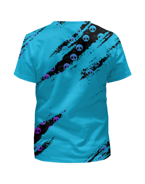 Заказать детскую футболку в Москве. Футболка с полной запечаткой для мальчиков Brawl Stars LEON SHARK от vista12761@rambler.ru - готовые дизайны и нанесение принтов.