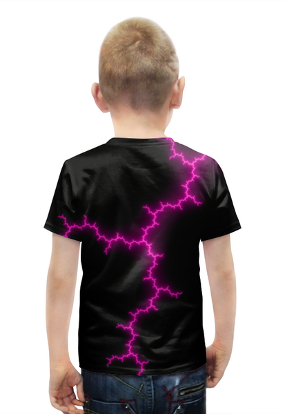 Заказать детскую футболку в Москве. Футболка с полной запечаткой для мальчиков Кот и молния от THE_NISE  - готовые дизайны и нанесение принтов.