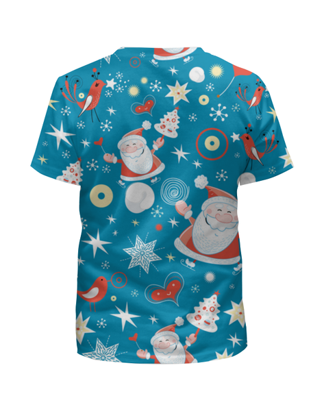Заказать детскую футболку в Москве. Футболка с полной запечаткой для мальчиков Новый Год (Дед мороз) от Yaroslava - готовые дизайны и нанесение принтов.