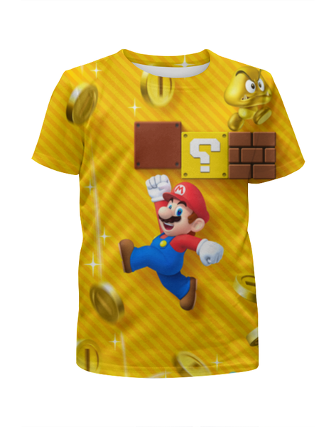 Заказать детскую футболку в Москве. Футболка с полной запечаткой для мальчиков Mario (марио) от weeert - готовые дизайны и нанесение принтов.