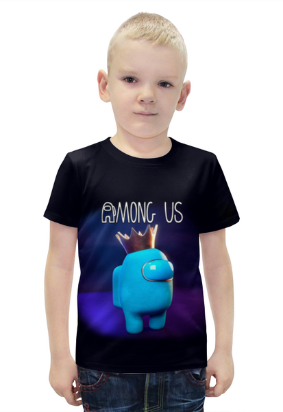 Заказать детскую футболку в Москве. Футболка с полной запечаткой для мальчиков AMONG US от weeert - готовые дизайны и нанесение принтов.