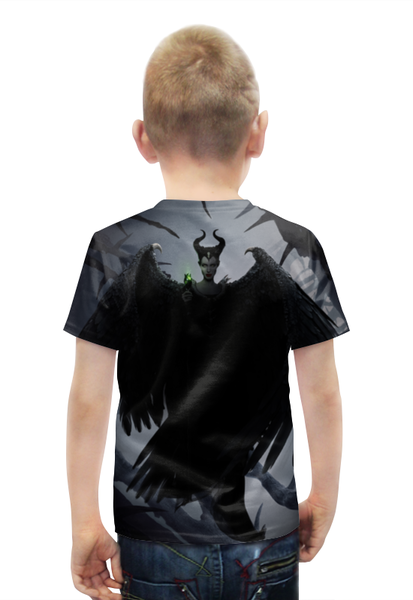 Заказать детскую футболку в Москве. Футболка с полной запечаткой для мальчиков Малефисента от skynatural - готовые дизайны и нанесение принтов.