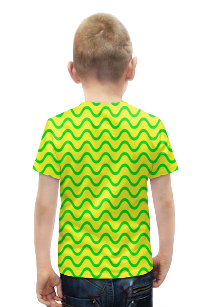 Заказать детскую футболку в Москве. Футболка с полной запечаткой для мальчиков Узор волн от THE_NISE  - готовые дизайны и нанесение принтов.