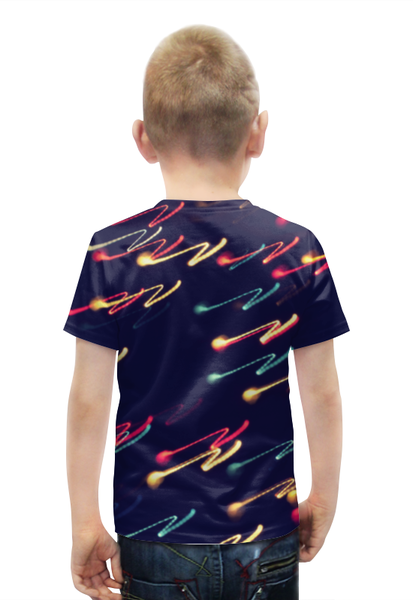 Заказать детскую футболку в Москве. Футболка с полной запечаткой для мальчиков преломление света от Niq=D - готовые дизайны и нанесение принтов.