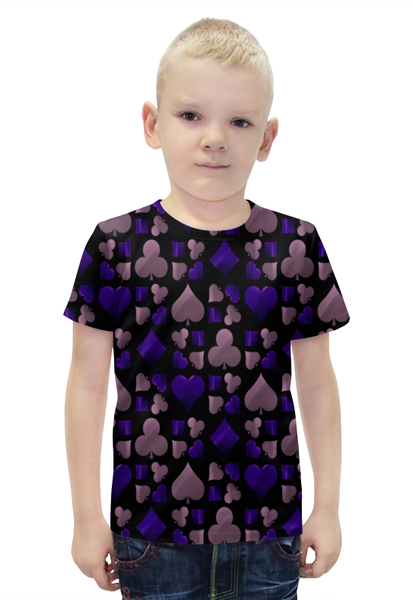 Заказать детскую футболку в Москве. Футболка с полной запечаткой для мальчиков Покер от THE_NISE  - готовые дизайны и нанесение принтов.