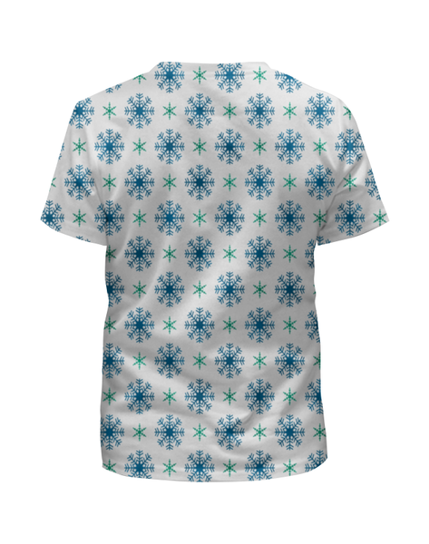 Заказать детскую футболку в Москве. Футболка с полной запечаткой для мальчиков Падающие снежинки от THE_NISE  - готовые дизайны и нанесение принтов.
