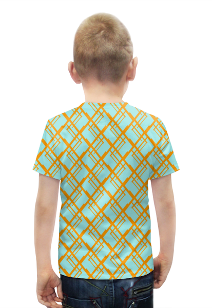 Заказать детскую футболку в Москве. Футболка с полной запечаткой для мальчиков Оранжевая клетка от THE_NISE  - готовые дизайны и нанесение принтов.