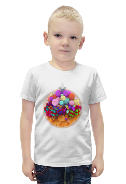 Заказать детскую футболку в Москве. Футболка с полной запечаткой для мальчиков Новый год от FireFoxa - готовые дизайны и нанесение принтов.