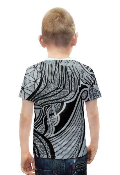 Заказать детскую футболку в Москве. Футболка с полной запечаткой для мальчиков Викинги. Мудрость Одина от shop-viking - готовые дизайны и нанесение принтов.