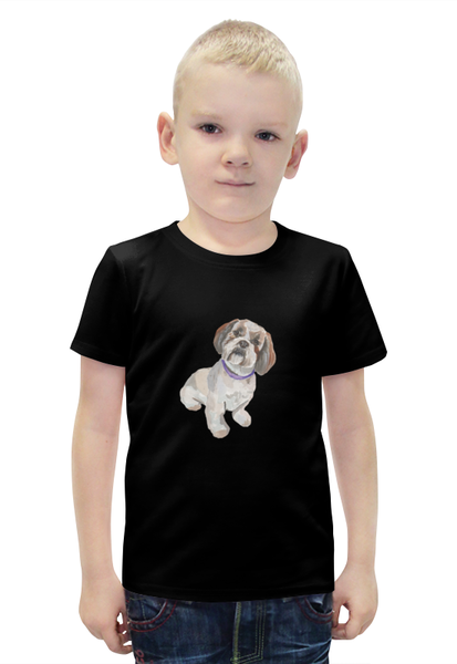 Заказать детскую футболку в Москве. Футболка с полной запечаткой для мальчиков  Собачка от THE_NISE  - готовые дизайны и нанесение принтов.