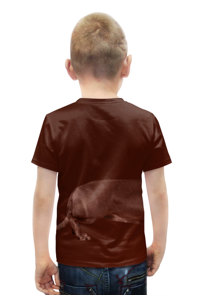 Заказать детскую футболку в Москве. Футболка с полной запечаткой для мальчиков Такса от valezar - готовые дизайны и нанесение принтов.