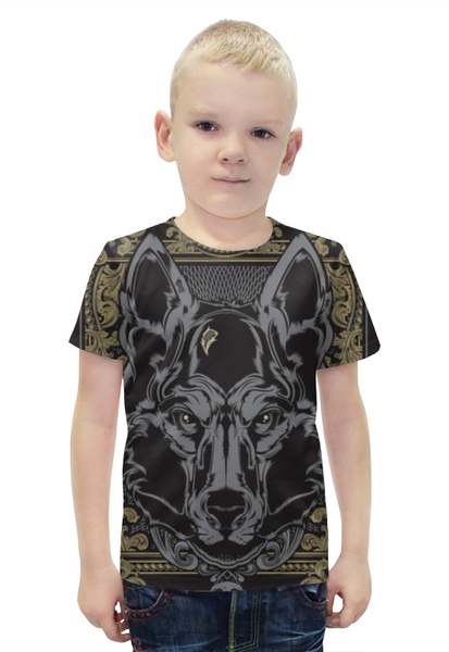Заказать детскую футболку в Москве. Футболка с полной запечаткой для мальчиков Волк  от Виктор Гришин - готовые дизайны и нанесение принтов.