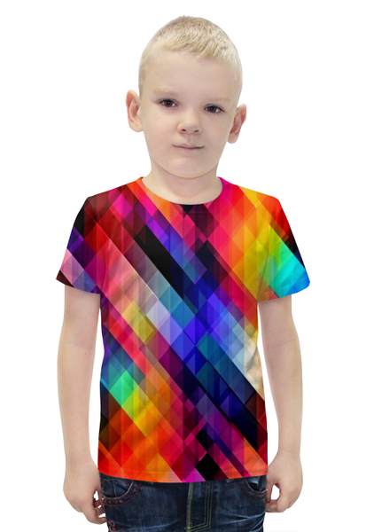 Заказать детскую футболку в Москве. Футболка с полной запечаткой для мальчиков Цветные узоры от THE_NISE  - готовые дизайны и нанесение принтов.