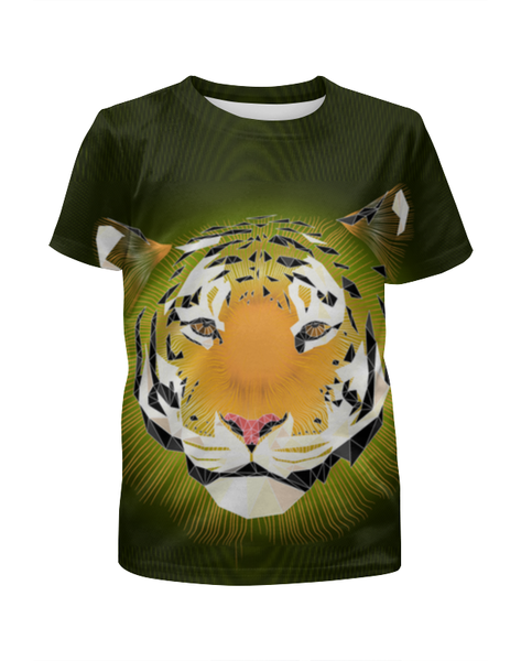 Заказать детскую футболку в Москве. Футболка с полной запечаткой для мальчиков Тигр  от ПРИНТЫ ПЕЧАТЬ  - готовые дизайны и нанесение принтов.