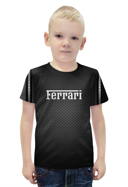 Заказать детскую футболку в Москве. Футболка с полной запечаткой для мальчиков Ferrari от THE_NISE  - готовые дизайны и нанесение принтов.
