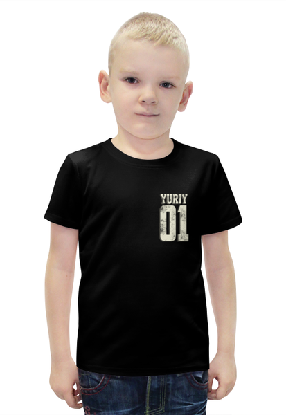 Заказать детскую футболку в Москве. Футболка с полной запечаткой для мальчиков Юрий 01 от weeert - готовые дизайны и нанесение принтов.