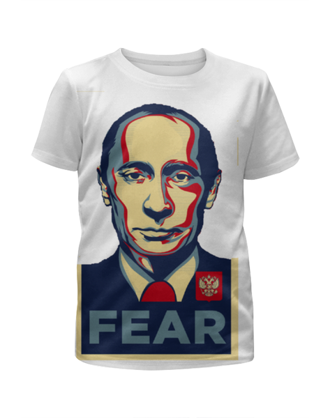 Заказать детскую футболку в Москве. Футболка с полной запечаткой для мальчиков Путин  от Ricky Red - готовые дизайны и нанесение принтов.