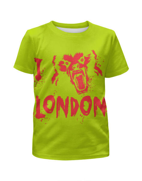 Заказать детскую футболку в Москве. Футболка с полной запечаткой для мальчиков Я люблю Лондон  от ПРИНТЫ ПЕЧАТЬ  - готовые дизайны и нанесение принтов.