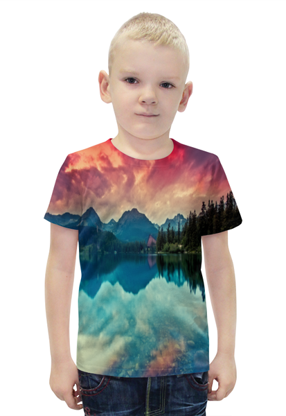 Заказать детскую футболку в Москве. Футболка с полной запечаткой для мальчиков Природа от THE_NISE  - готовые дизайны и нанесение принтов.