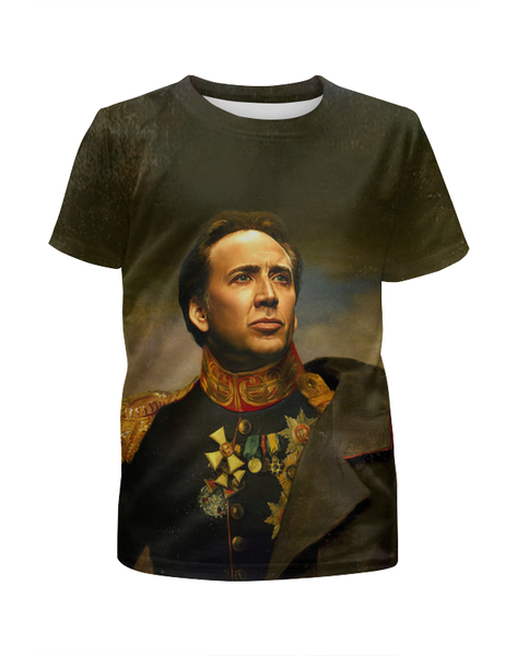 Заказать детскую футболку в Москве. Футболка с полной запечаткой для мальчиков Nicolas Cage от ПРИНТЫ ПЕЧАТЬ  - готовые дизайны и нанесение принтов.