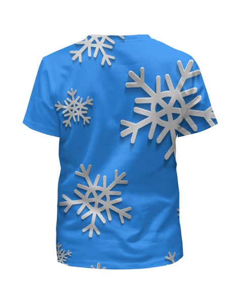 Заказать детскую футболку в Москве. Футболка с полной запечаткой для мальчиков снеговик от THE_NISE  - готовые дизайны и нанесение принтов.