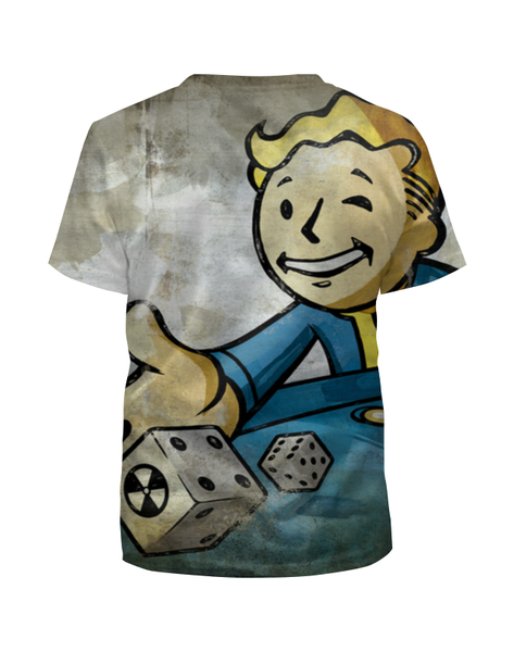 Заказать детскую футболку в Москве. Футболка с полной запечаткой для мальчиков Vaultboy Fallout от madw - готовые дизайны и нанесение принтов.
