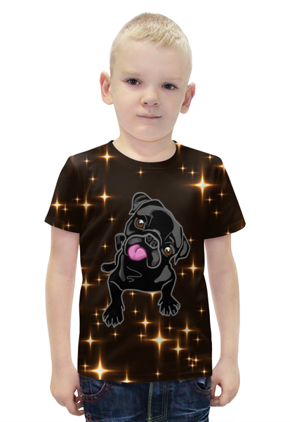 Заказать детскую футболку в Москве. Футболка с полной запечаткой для мальчиков Черный пес от THE_NISE  - готовые дизайны и нанесение принтов.