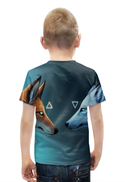 Заказать детскую футболку в Москве. Футболка с полной запечаткой для мальчиков Волки от  PRO_DESIGN - готовые дизайны и нанесение принтов.