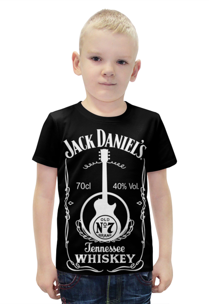 Заказать детскую футболку в Москве. Футболка с полной запечаткой для мальчиков Jack Daniels от Leichenwagen - готовые дизайны и нанесение принтов.