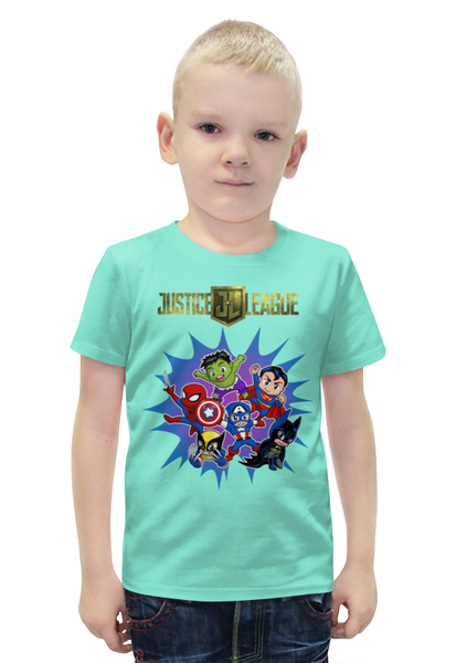Заказать детскую футболку в Москве. Футболка с полной запечаткой для мальчиков Супергерои от ПРИНТЫ ПЕЧАТЬ  - готовые дизайны и нанесение принтов.