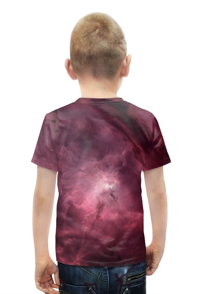 Заказать детскую футболку в Москве. Футболка с полной запечаткой для мальчиков Космическая пыль от Dover - готовые дизайны и нанесение принтов.