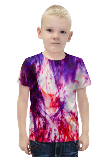 Заказать детскую футболку в Москве. Футболка с полной запечаткой для мальчиков Цветной дым от THE_NISE  - готовые дизайны и нанесение принтов.