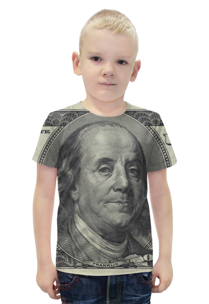 Заказать детскую футболку в Москве. Футболка с полной запечаткой для мальчиков Mr Dollar от Jimmy Flash - готовые дизайны и нанесение принтов.