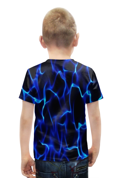 Заказать детскую футболку в Москве. Футболка с полной запечаткой для мальчиков Синие волны от THE_NISE  - готовые дизайны и нанесение принтов.