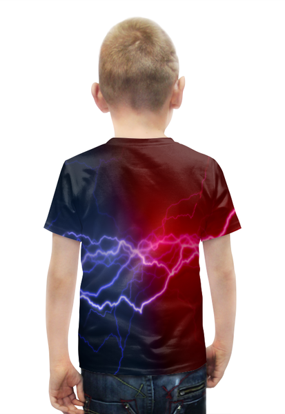 Заказать детскую футболку в Москве. Футболка с полной запечаткой для мальчиков Молния от THE_NISE  - готовые дизайны и нанесение принтов.
