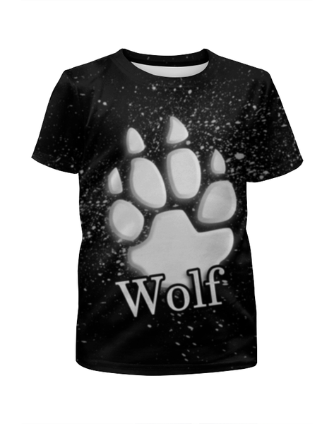 Заказать детскую футболку в Москве. Футболка с полной запечаткой для мальчиков Лапа волка от weeert - готовые дизайны и нанесение принтов.