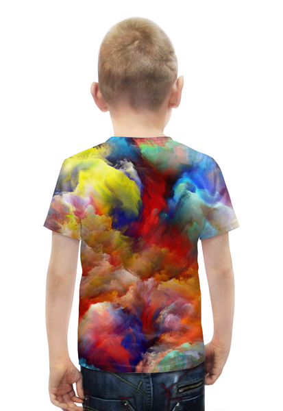 Заказать детскую футболку в Москве. Футболка с полной запечаткой для мальчиков color explosion от Niq=D - готовые дизайны и нанесение принтов.