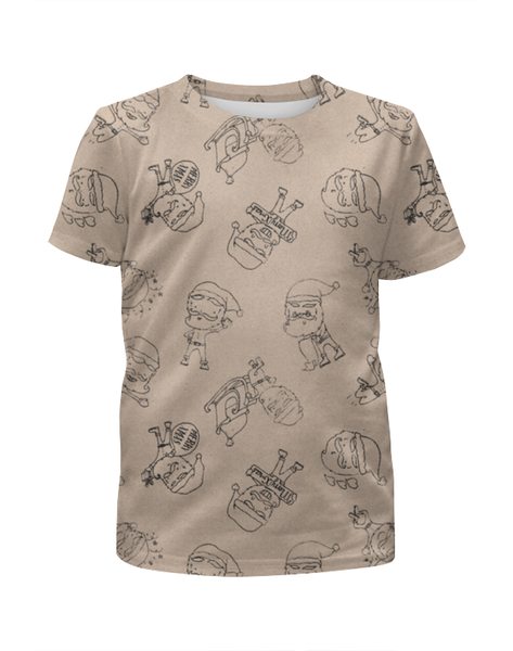 Заказать детскую футболку в Москве. Футболка с полной запечаткой для мальчиков новый год от THE_NISE  - готовые дизайны и нанесение принтов.